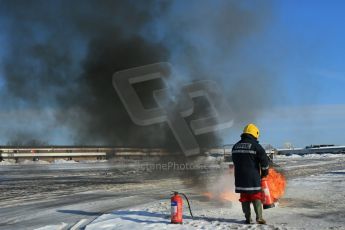 World © Octane Photographic Ltd. BMMC trainee marshals’ fire training day, Donington Park. 26th January 2013. Digital Ref : 0568lw1d6923