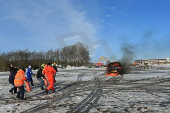 World © Octane Photographic Ltd. BMMC trainee marshals’ fire training day, Donington Park. 26th January 2013. Digital Ref : 0568lw1d6936