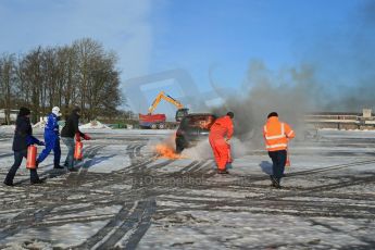 World © Octane Photographic Ltd. BMMC trainee marshals’ fire training day, Donington Park. 26th January 2013. Digital Ref : 0568lw1d6942