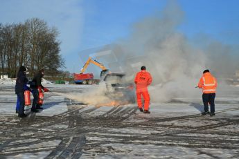 World © Octane Photographic Ltd. BMMC trainee marshals’ fire training day, Donington Park. 26th January 2013. Digital Ref : 0568lw1d6946