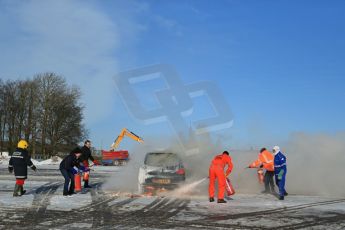 World © Octane Photographic Ltd. BMMC trainee marshals’ fire training day, Donington Park. 26th January 2013. Digital Ref : 0568lw1d6964