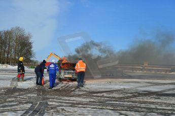 World © Octane Photographic Ltd. BMMC trainee marshals’ fire training day, Donington Park. 26th January 2013. Digital Ref : 0568lw1d6988