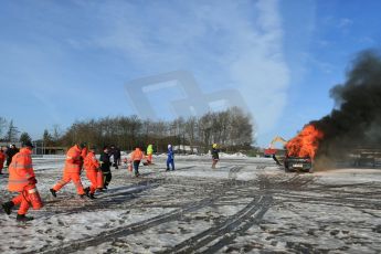 World © Octane Photographic Ltd. BMMC trainee marshals’ fire training day, Donington Park. 26th January 2013. Digital Ref : 0568lw1d6994