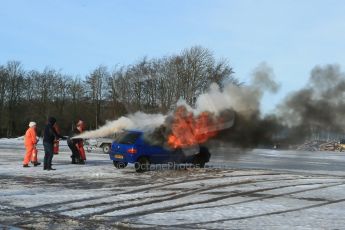 World © Octane Photographic Ltd. BMMC trainee marshals’ fire training day, Donington Park. 26th January 2013. Digital Ref : 0568lw1d7048