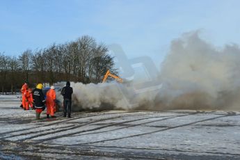 World © Octane Photographic Ltd. BMMC trainee marshals’ fire training day, Donington Park. 26th January 2013. Digital Ref : 0568lw1d7061