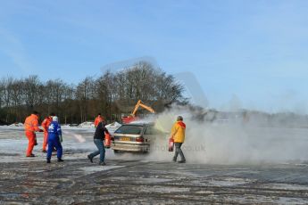 World © Octane Photographic Ltd. BMMC trainee marshals’ fire training day, Donington Park. 26th January 2013. Digital Ref : 0568lw1d7090