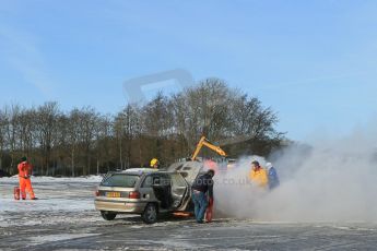 World © Octane Photographic Ltd. BMMC trainee marshals’ fire training day, Donington Park. 26th January 2013. Digital Ref : 0568lw1d7102