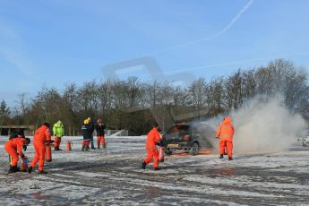 World © Octane Photographic Ltd. BMMC trainee marshals’ fire training day, Donington Park. 26th January 2013. Digital Ref : 0568lw1d7111