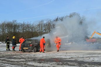 World © Octane Photographic Ltd. BMMC trainee marshals’ fire training day, Donington Park. 26th January 2013. Digital Ref : 0568lw1d7118