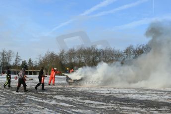 World © Octane Photographic Ltd. BMMC trainee marshals’ fire training day, Donington Park. 26th January 2013. Digital Ref : 0568lw1d7223