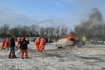 World © Octane Photographic Ltd. BMMC trainee marshals’ fire training day, Donington Park. 26th January 2013. Digital Ref : 0568cb7d6044