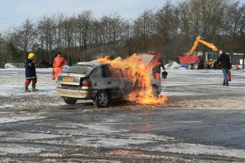 World © Octane Photographic Ltd. BMMC trainee marshals’ fire training day, Donington Park. 26th January 2013. Digital Ref : 0568lw1d7267