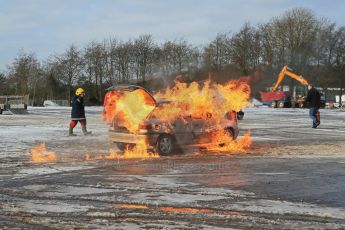 World © Octane Photographic Ltd. BMMC trainee marshals’ fire training day, Donington Park. 26th January 2013. Digital Ref : 0568lw1d7268