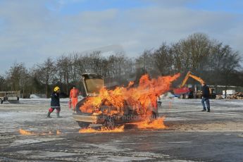 World © Octane Photographic Ltd. BMMC trainee marshals’ fire training day, Donington Park. 26th January 2013. Digital Ref : 0568lw1d7269