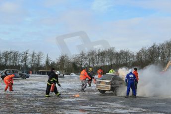 World © Octane Photographic Ltd. BMMC trainee marshals’ fire training day, Donington Park. 26th January 2013. Digital Ref : 0568lw1d7295