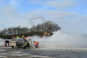 World © Octane Photographic Ltd. BMMC trainee marshals’ fire training day, Donington Park. 26th January 2013. Digital Ref : 0568lw1d7313
