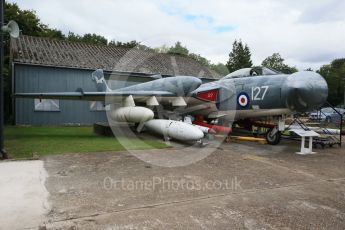 World © Octane Photographic Ltd. 28th July 2015 de Havilland Museum, Salisbury Hall, UK. De Havilland Sea Vixen  FAW.2 DH.110 XJ565. Digital Ref :