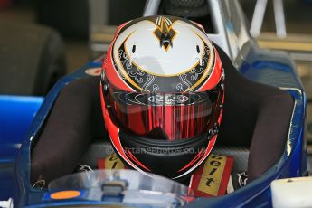 World © Octane Photographic Ltd. Donington Park Un-silenced general test day Friday 15th February 2013. Ivan Taranov with his new JLF Designs helmet for 2013, Scorpio Motorsport – Formula Renault BARC. Digital Ref :  0575cb1d0867