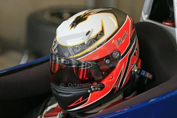 World © Octane Photographic Ltd. Donington Park Un-silenced general test day Friday 15th February 2013. Ivan Taranov with his new JLF Designs helmet for 2013, Scorpio Motorsport – Formula Renault BARC. Digital Ref :  0575cb1d0872