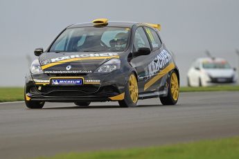 World © Octane Photographic Ltd. Donington Park Un-silenced general test day Friday 15th February 2013. Renault Clio Cup. Simon Belcher - Handy Motorsport with Pyro. Digital Ref : 0575cb7d7550