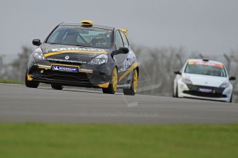 World © Octane Photographic Ltd. Donington Park Un-silenced general test day Friday 15th February 2013. Simon Belcher - Handy Motorsport with Pyro. Renault Clio Cup. Digital Ref : 0575cb7d7556