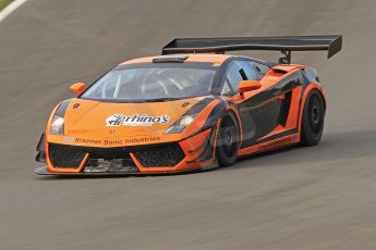 World © Octane Photographic Ltd. Donington Park Un-silenced general test day Friday 15th February 2013. Rhino's Leimer Motorsport Lamborghini Gallardo LP600. Digital Ref : 0575cb7d7645