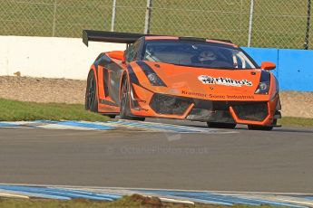World © Octane Photographic Ltd. Donington Park Un-silenced general test day Friday 15th February 2013. Rhino's Leimer Motorsport Lamborghini Gallardo LP600. Digital Ref : 0575cb7d7785
