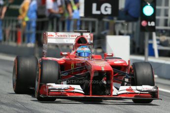 World © 2013 Octane Photographic Ltd. F1 Spanish GP, Circuit de Catalunya - Saturday 11th May 2013 - Qualifying. Scuderia Ferrari F138 - Fernando Alonso. Digital Ref : 0665cb1d1476