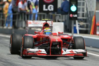 World © 2013 Octane Photographic Ltd. F1 Spanish GP, Circuit de Catalunya - Saturday 11th May 2013 - Qualifying. Scuderia Ferrari F138 - Felipe Massa. Digital Ref : 0665cb1d1484