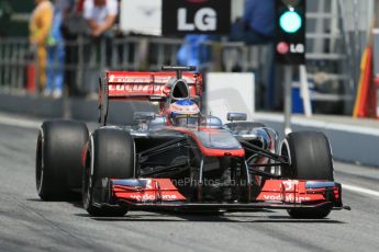 World © 2013 Octane Photographic Ltd. F1 Spanish GP, Circuit de Catalunya - Saturday 11th May 2013 - Qualifying. Vodafone McLaren Mercedes MP4/28 - Jenson Button. Digital Ref : 0665cb1d1516