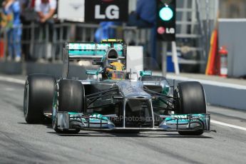 World © 2013 Octane Photographic Ltd. F1 Spanish GP, Circuit de Catalunya - Saturday 11th May 2013 - Qualifying. Mercedes W04 – Lewis Hamilton. Digital Ref : 0665cb1d1523