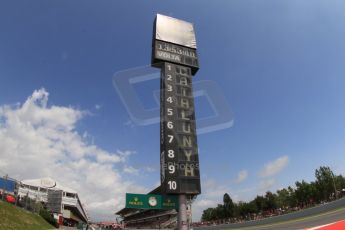 World © 2013 Octane Photographic Ltd. F1 Spanish GP, Circuit de Catalunya - Saturday 11th May 2013 - Qualifying. Atmosphere, timing board. Digital Ref : 0665cb7d9110