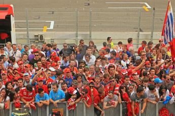 World © Octane Photographic Ltd. F1 Spanish GP Thursday 9th May 2013. Paddock and pitlane. Public pitlane access for driver signings. Digital Ref : 0654cb1d8706