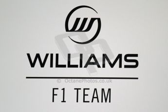World © Octane Photographic Ltd. F1 Spanish GP Thursday 9th May 2013. Williams F1 Team logo. Paddock and pitlane. Digital Ref : 0654cb7d8357