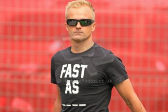 World © Octane Photographic Ltd. F1 Spanish GP Thursday 9th May 2013. Paddock and pitlane. Caterham - Heikki Kovalainen. Digital Ref : 0654cb7d8441