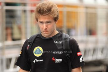 World © Octane Photographic Ltd. F1 Spanish GP Thursday 9th May 2013. Paddock and pitlane. Lotus - Davide Valsecchi. Digital Ref : 0654cb7d8450