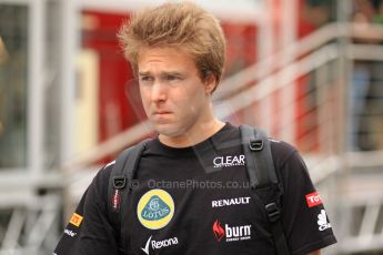 World © Octane Photographic Ltd. F1 Spanish GP Thursday 9th May 2013. Paddock and pitlane. Lotus - Davide Valsecchi. Digital Ref : 0654cb7d8452