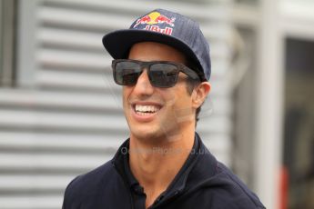 World © Octane Photographic Ltd. F1 Spanish GP Thursday 9th May 2013. Paddock and pitlane. Toro Rosso - Daniel Ricciardo. Digital Ref : 0654cb7d8471