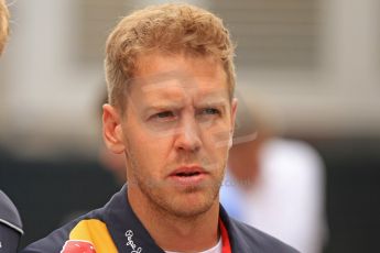 World © Octane Photographic Ltd. F1 Spanish GP Thursday 9th May 2013. Paddock and pitlane. Infiniti Red Bull Racing - Sebastian Vettel. Digital Ref : 0654cb7d8542