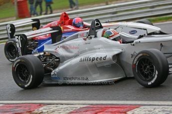 World © Octane Photographic Ltd. Brands Hatch, Race 3, Sunday 24th November 2013. BRDC Formula 4 Winter Series, MSV F4-13,  – Kieran Vernon - Hillspeed and Pietro Fittipaldi – MGR. Digital Ref : 0867cb1d7746