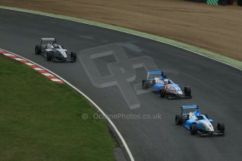 World © Octane Photographic Ltd. Brands Hatch, Race 3, Sunday 24th November 2013. BRDC Formula 4 Winter Series, MSV F4-13, Matthew (Matty) Graham – Douglas Motorsport, Sennan Fielding – HHC Motorsport and Kieran Vernon - Hillspeed. Digital Ref :