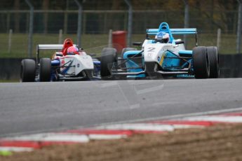 World © Octane Photographic Ltd. Brands Hatch, Race 4, Sunday 24th November 2013. BRDC Formula 4 Winter Series, MSV F4-13, Matthew (Matty) Graham – Douglas Motorsport and Pietro Fittipaldi – MGR. Digital Ref : 0868cb1d7799