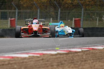 World © Octane Photographic Ltd. Brands Hatch, Race 4, Sunday 24th November 2013. BRDC Formula 4 Winter Series, MSV F4-13, Frederick Johansen – Chris Dittmann Racing (CDR) and Malgosia Rdest – Douglas Motorsport. Digital Ref : 0868cb1d7848