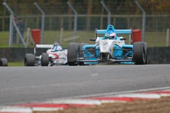 World © Octane Photographic Ltd. Brands Hatch, Race 4, Sunday 24th November 2013. BRDC Formula 4 Winter Series, MSV F4-13, Matthew (Matty) Graham – Douglas Motorsport and Will Palmer – HHC Motorsport. Digital Ref : 0868cb1d7881