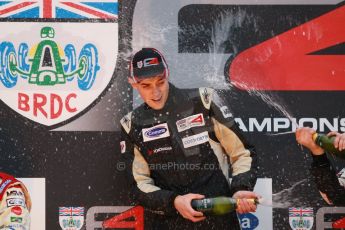 World © Octane Photographic Ltd. Brands Hatch, Race 4 Podium, Sunday 24th November 2013. BRDC Formula 4 Winter Series, MSV F4-13, – Kieran Vernon (1st) - Hillspeed. Digital Ref : 0868cb1d8034