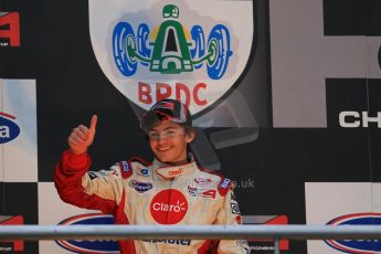 World © Octane Photographic Ltd. Brands Hatch, Race 4 Podium, Sunday 24th November 2013. BRDC Formula 4 Winter Series, MSV F4-13, Pietro Fittipaldi (2nd) – MGR. Digital Ref : 0868lw1d7931