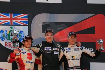 World © Octane Photographic Ltd. Brands Hatch, Race 4 Podium, Sunday 24th November 2013. BRDC Formula 4 Winter Series, MSV F4-13, – Kieran Vernon (1st) - Hillspeed. Digital Ref : 0868lw1d8018