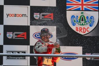 World © Octane Photographic Ltd. Brands Hatch, Race 4 Podium, Sunday 24th November 2013. BRDC Formula 4 Winter Series, MSV F4-13, Pietro Fittipaldi (2nd) – MGR. Digital Ref :