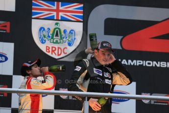 World © Octane Photographic Ltd. Brands Hatch, Race 4 Podium, Sunday 24th November 2013. BRDC Formula 4 Winter Series, MSV F4-13, – Kieran Vernon (1st) - Hillspeed. Digital Ref : 0868lw1d8090