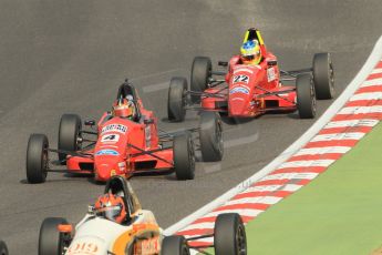 World © Octane Photographic Ltd. British Formula Ford – Brands Hatch, September 2nd 2011. Jamun Racing - Spike Goddard and Cliff Dempsey Racing - Neil Alberico. Digital Ref : 0875cb1d1596